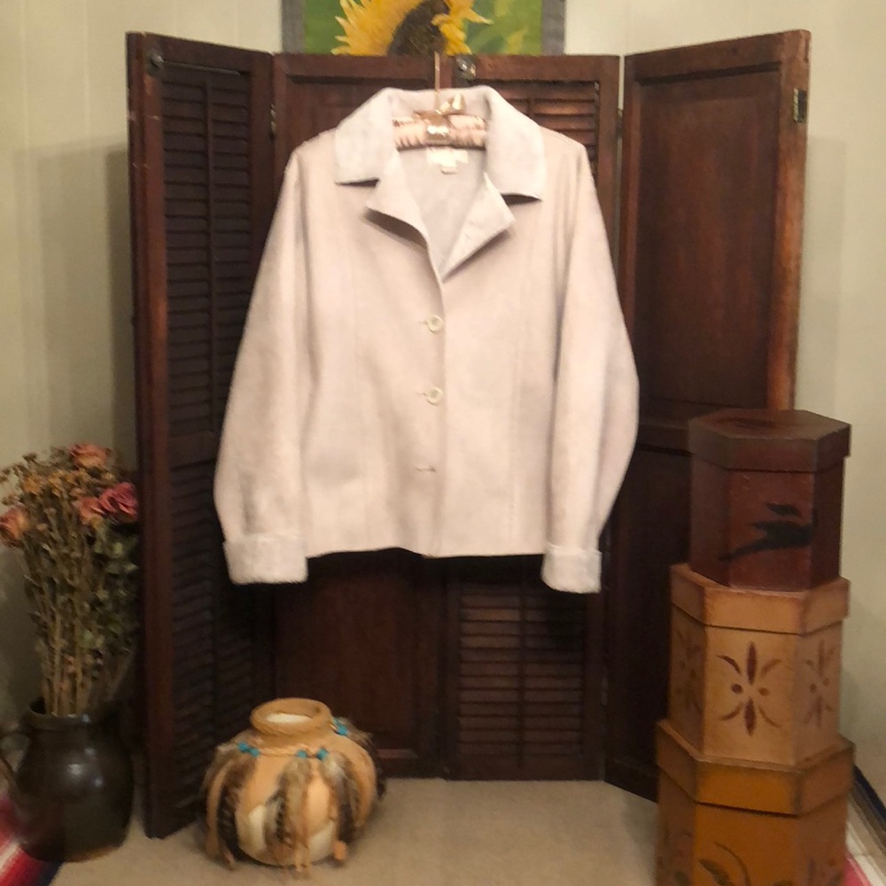 Vegan faux suede and Sherpa jacket